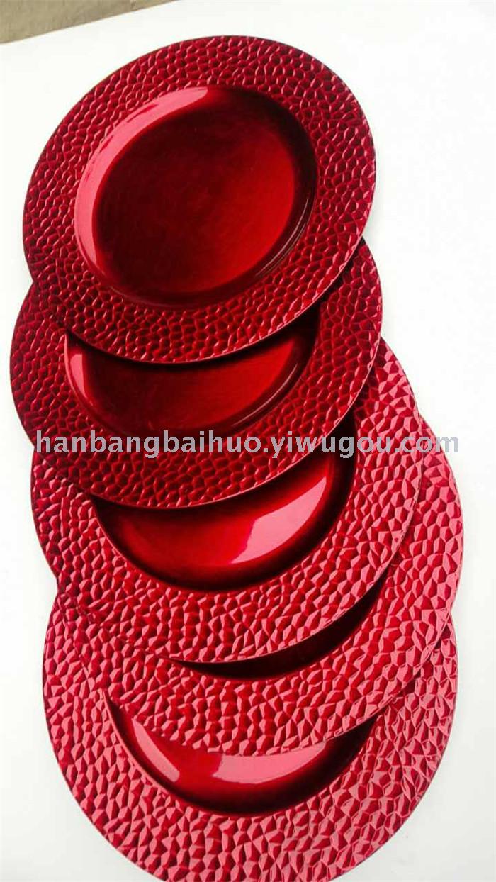 Platinum plate, Western tray, plated fruit, flat plate, plastic plate, round plate Platinum plate, Western tray, plated fruit, flat plate, plastic plate, round plate