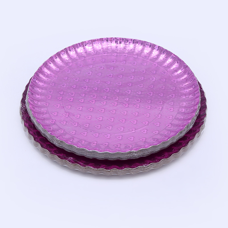 Disposable thickened gold paper plate paper plate wedding party barbecue with a tray steak lamb chops manufacturers direct