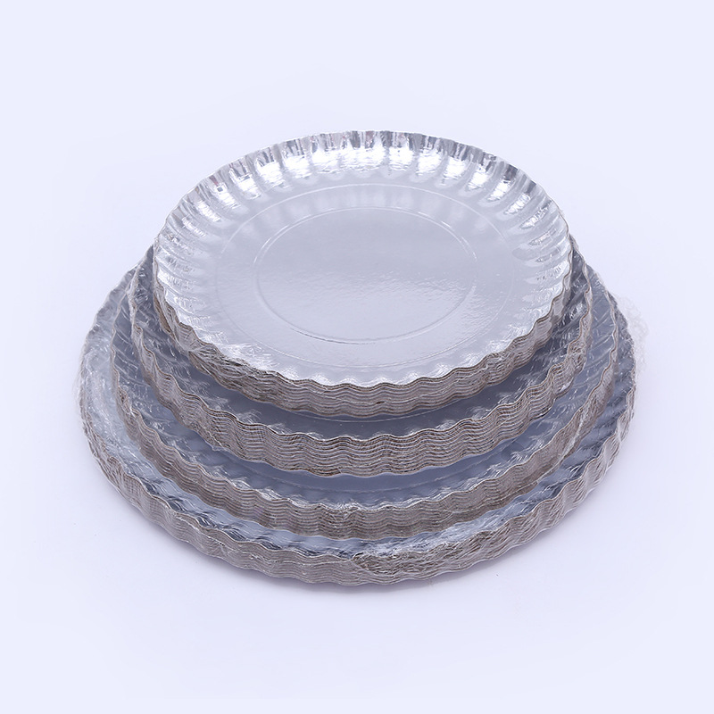 Disposable thickened gold paper plate paper plate wedding party barbecue with a tray steak lamb chops manufacturers direct