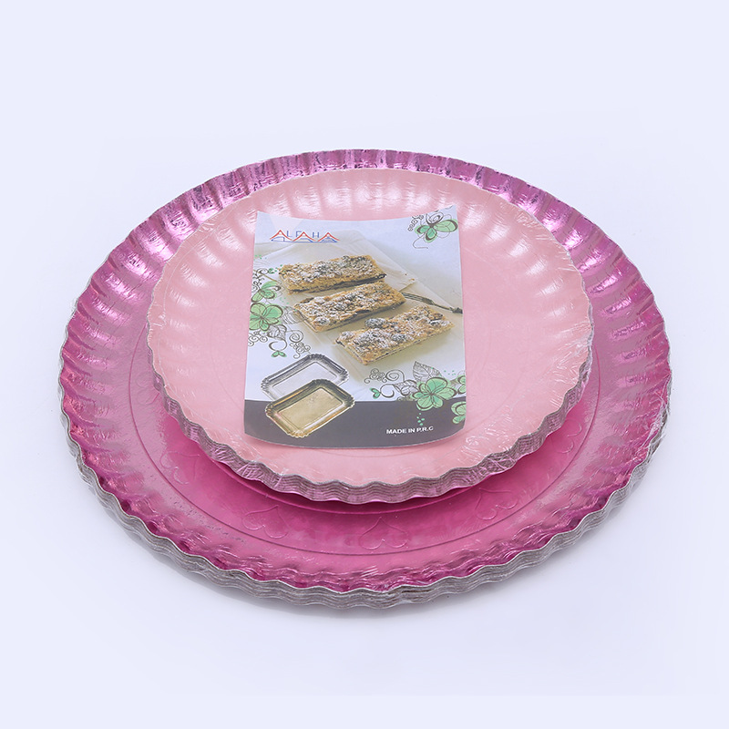 Disposable thickened gold paper plate paper plate wedding party barbecue with a tray steak lamb chops manufacturers direct