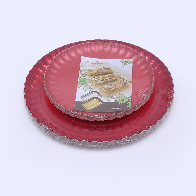 Disposable thickened gold paper plate paper plate wedding party barbecue with a tray steak lamb chops manufacturers direct