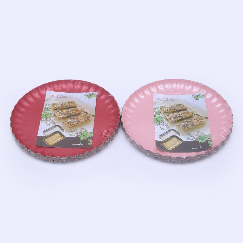Disposable thickened gold paper plate paper plate wedding party barbecue with a tray steak lamb chops manufacturers direct