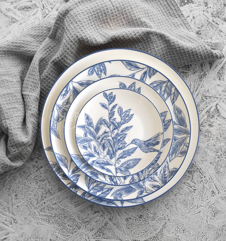 High Bone China Dish Ceramic Tableware Western Food Plate Hotel Table Setting Large Tray Disc Shallow Plate Plate Dish High Bone China Dish Ceramic Tableware Western Food Plate Hotel Table Setting Large Tray Disc Shallow Plate Plate Dish