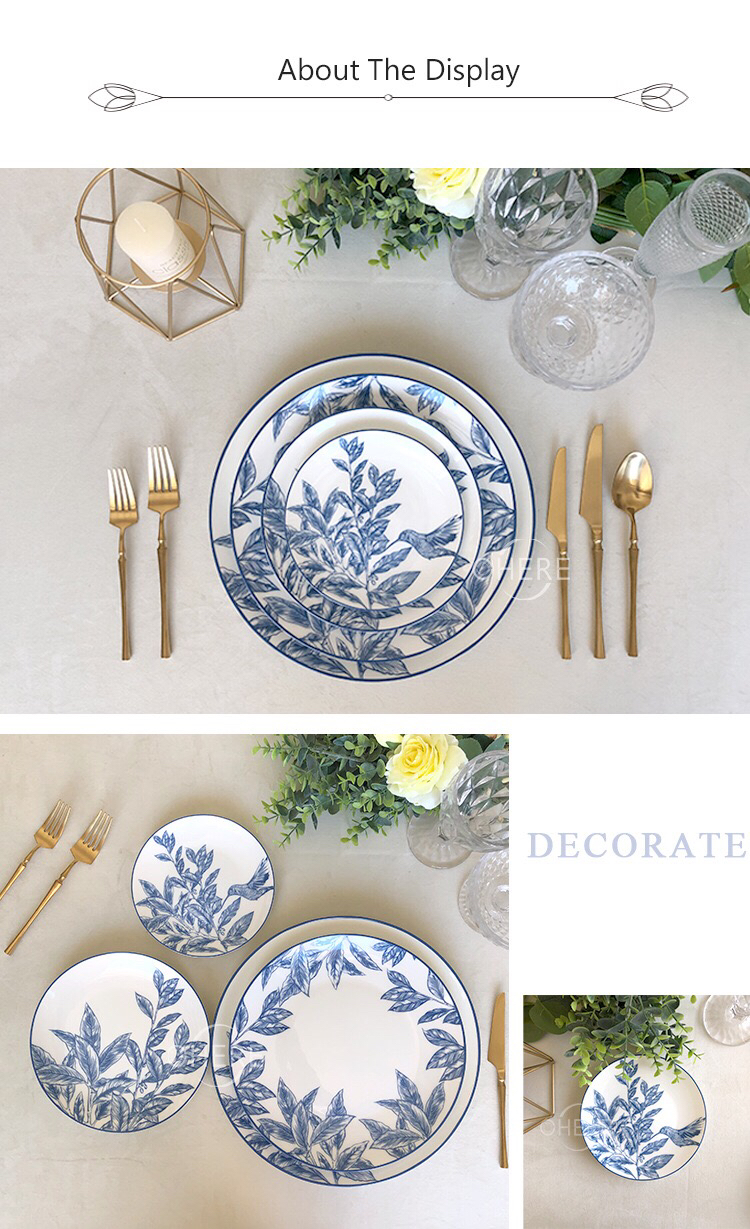 High Bone China Dish Ceramic Tableware Western Food Plate Hotel Table Setting Large Tray Disc Shallow Plate Plate Dish High Bone China Dish Ceramic Tableware Western Food Plate Hotel Table Setting Large Tray Disc Shallow Plate Plate Dish