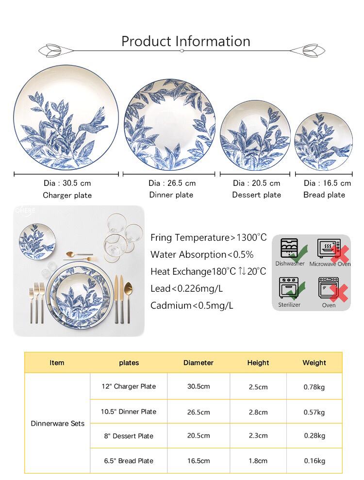 High Bone China Dish Ceramic Tableware Western Food Plate Hotel Table Setting Large Tray Disc Shallow Plate Plate Dish High Bone China Dish Ceramic Tableware Western Food Plate Hotel Table Setting Large Tray Disc Shallow Plate Plate Dish