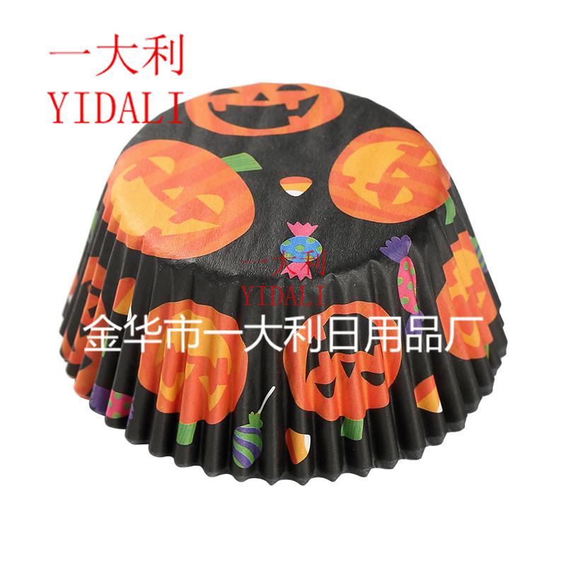 Halloween paper tray holiday series high temperature resistant oil-proof cake paper cup can be customized 
