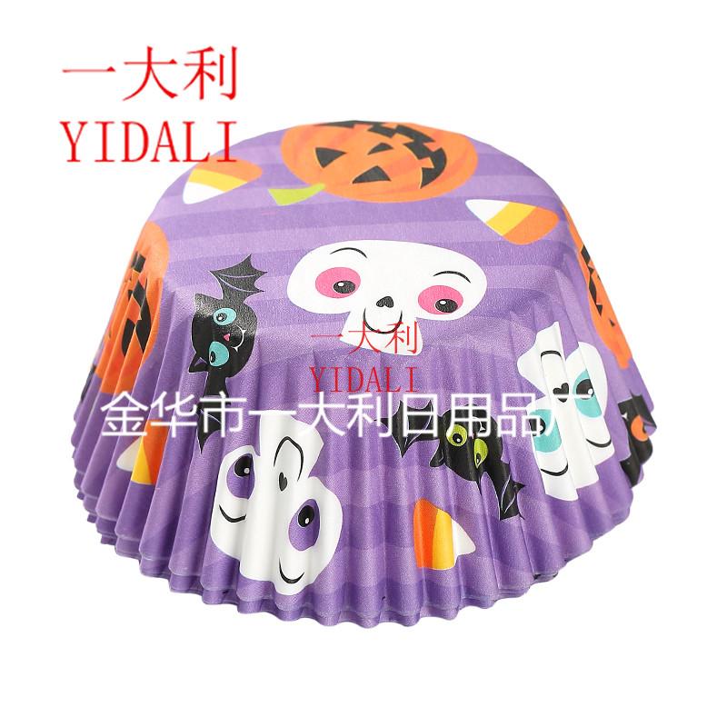 Halloween paper tray holiday series high temperature resistant oil-proof cake paper cup can be customized 