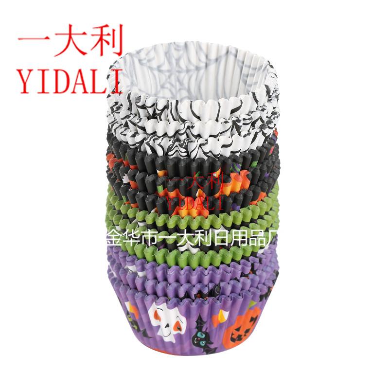 Halloween paper tray holiday series high temperature resistant oil-proof cake paper cup can be customized 