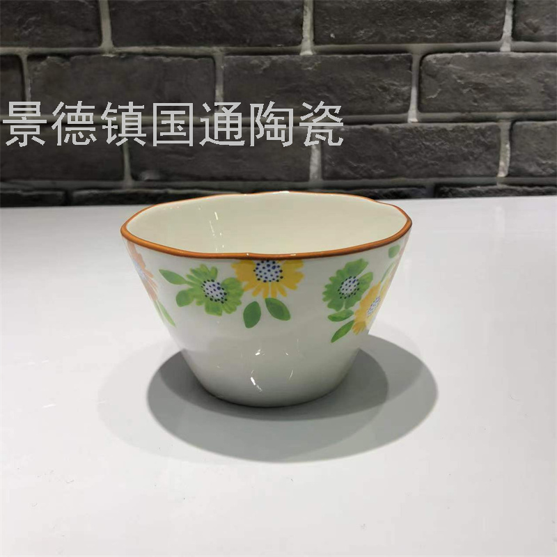 Ceramic Bowl Plate Export Salad Dish Steak Plate round Plate Palte in Blue and White Swing Plate Bread Plate Storage Tray