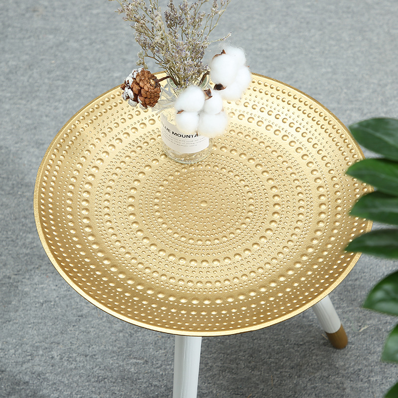 Nordic Style Retro Small Coffee Table Bedroom Sofa Small Table Creative B &amp; B Shop Distressed round Tea Table Tray