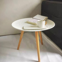 Nordic Style Retro Small Coffee Table Bedroom Sofa Small Table Creative B & B Shop Distressed round Tea Table Tray