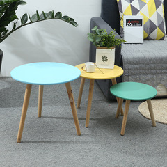 Nordic Style Retro Small Coffee Table Bedroom Sofa Small Table Creative B & B Shop Distressed round Tea Table Tray