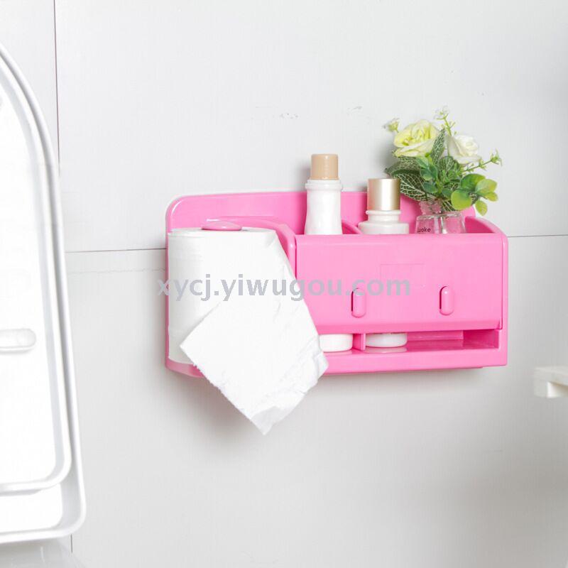 Bathroom shelf bathroom wall hanging shelf plastic wrap rack Bathroom shelf bathroom wall hanging shelf plastic wrap rack
