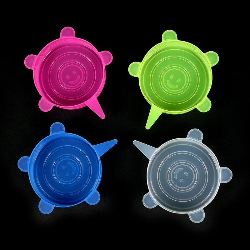 6 pieces of universal sealed Bowl cover plastic wrap can be resused