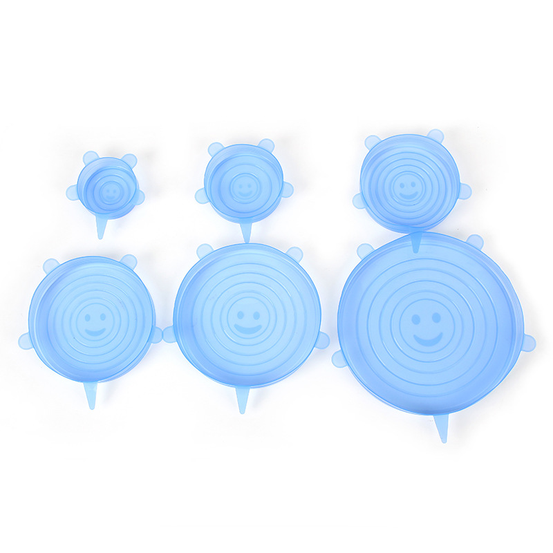6 pieces of universal sealed Bowl cover plastic wrap can be resused