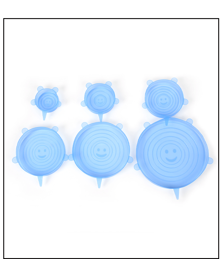 6 pieces of universal sealed Bowl cover plastic wrap can be resused 6 pieces of universal sealed Bowl cover plastic wrap can be resused