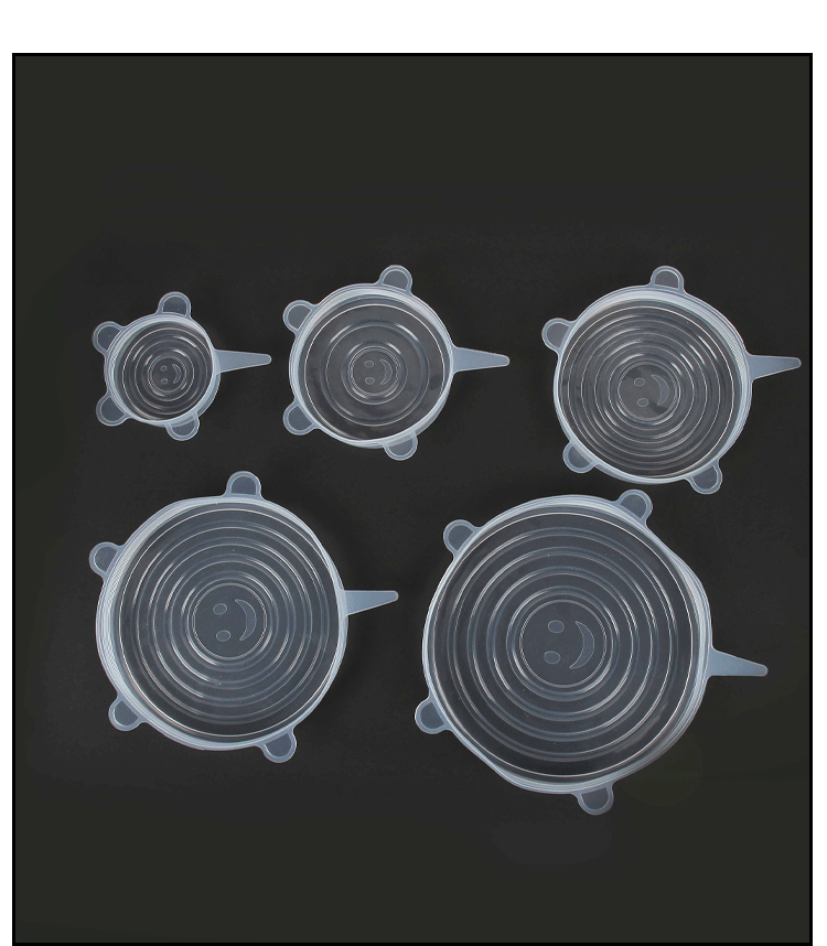 6 pieces of universal sealed Bowl cover plastic wrap can be resused 6 pieces of universal sealed Bowl cover plastic wrap can be resused