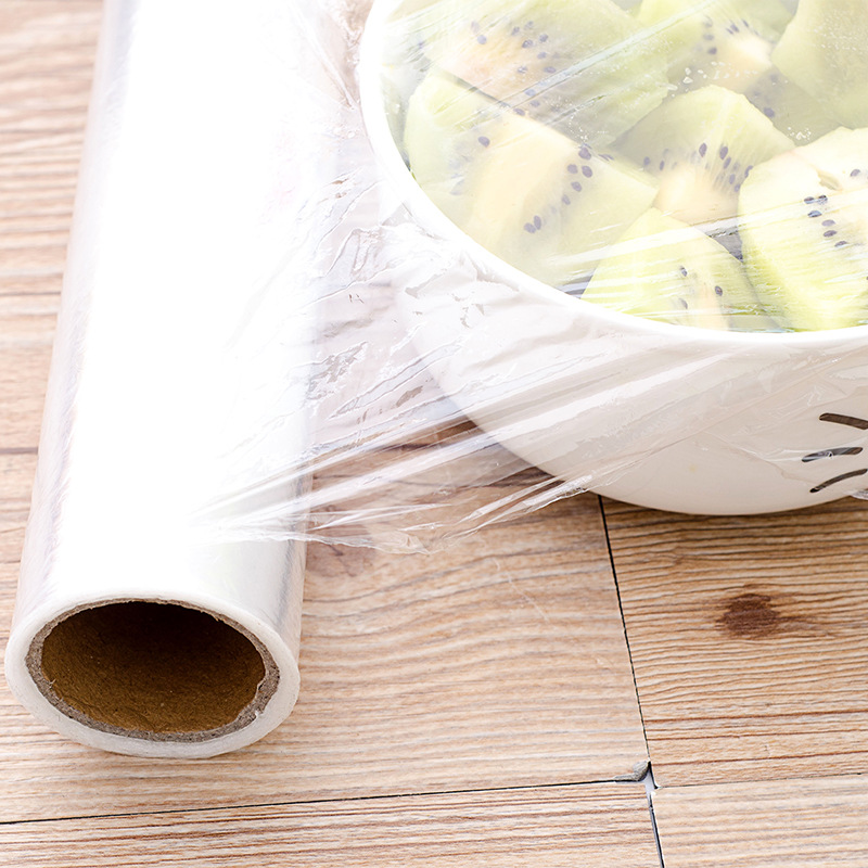 Factory Direct Sales High-Grade PE Plastic Wrap Green Colorless Transparent Four-in-One Special Plastic Wrap for Vegetables and Fruits