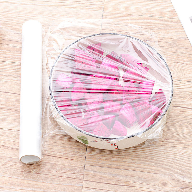 Factory Direct Sales High-Grade PE Plastic Wrap Green Colorless Transparent Four-in-One Special Plastic Wrap for Vegetables and Fruits