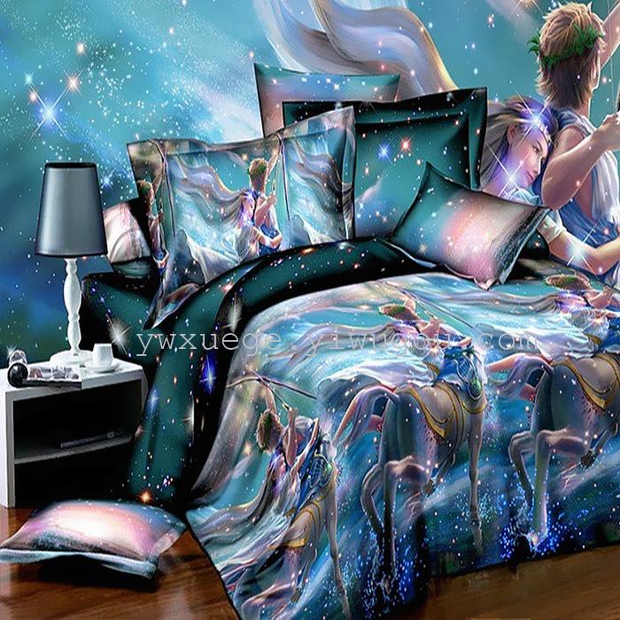 3D creative set of four cotton polyester fiber bedding bedding set of four foreign trade wind dance 3D creative set of four cotton polyester fiber bedding bedding set of four foreign trade wind dance