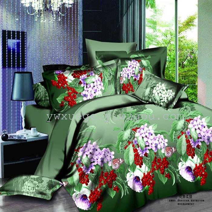 3D creative set of four cotton polyester fiber bedding bedding set of four foreign trade wind dance 3D creative set of four cotton polyester fiber bedding bedding set of four foreign trade wind dance
