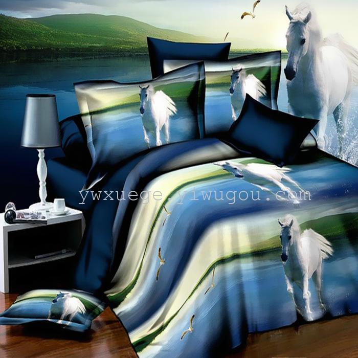 3D creative set of four cotton polyester fiber bedding bedding set of four foreign trade wind dance 3D creative set of four cotton polyester fiber bedding bedding set of four foreign trade wind dance