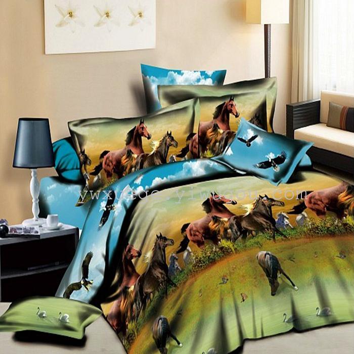 3D creative set of four cotton polyester fiber bedding bedding set of four foreign trade wind dance 3D creative set of four cotton polyester fiber bedding bedding set of four foreign trade wind dance