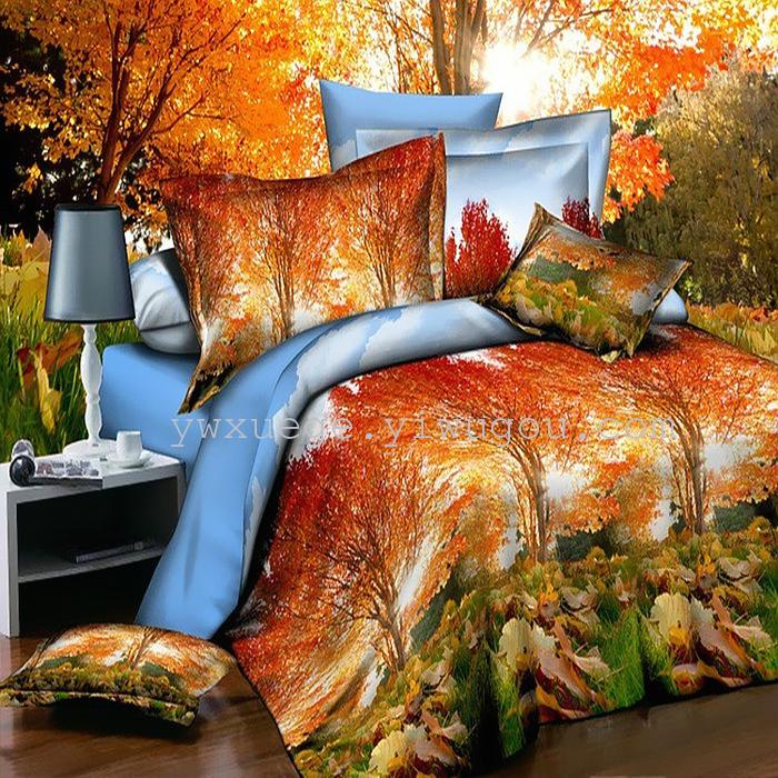 3D creative set of four cotton polyester fiber bedding bedding set of four foreign trade wind dance 3D creative set of four cotton polyester fiber bedding bedding set of four foreign trade wind dance