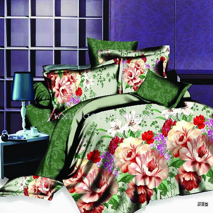 3D creative set of four cotton polyester fiber bedding bedding set of four foreign trade wind dance 3D creative set of four cotton polyester fiber bedding bedding set of four foreign trade wind dance