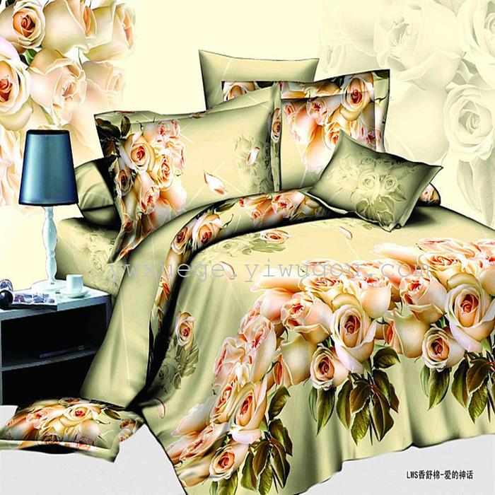3D creative set of four cotton polyester fiber bedding bedding set of four foreign trade wind dance 3D creative set of four cotton polyester fiber bedding bedding set of four foreign trade wind dance