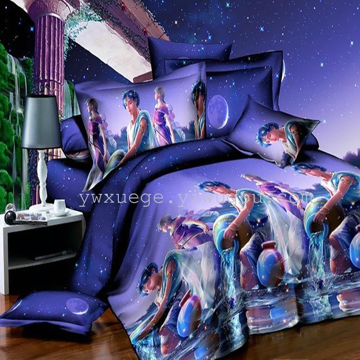 3D creative set of four cotton polyester fiber bedding bedding set of four foreign trade wind dance 3D creative set of four cotton polyester fiber bedding bedding set of four foreign trade wind dance