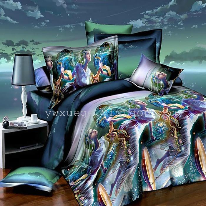 3D creative set of four cotton polyester fiber bedding bedding set of four foreign trade wind dance 3D creative set of four cotton polyester fiber bedding bedding set of four foreign trade wind dance