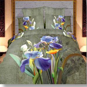 3D cotton four piece 3D creative oil painting landscape series cotton bedding set of four foreign trade bedding