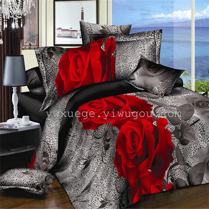 Season autumn/winter 2013 New polyester/cotton four piece bedding set of four natural eco-factory direct---