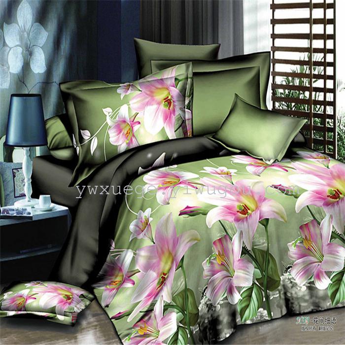 Season autumn/winter 2013 New polyester/cotton four piece bedding set of four natural eco-factory direct---