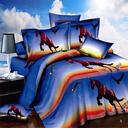 Snow pigeon home textile polyester and four sets of four piece bedding set active printing and dyeing factory direct horse---