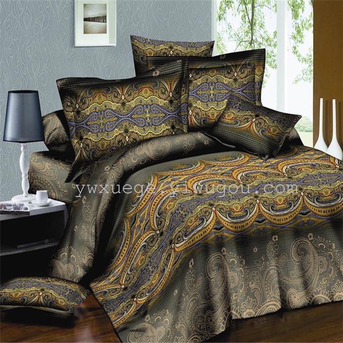 Snow pigeon home textile polyester and four sets of four piece bedding set active printing and dyeing factory direct horse---