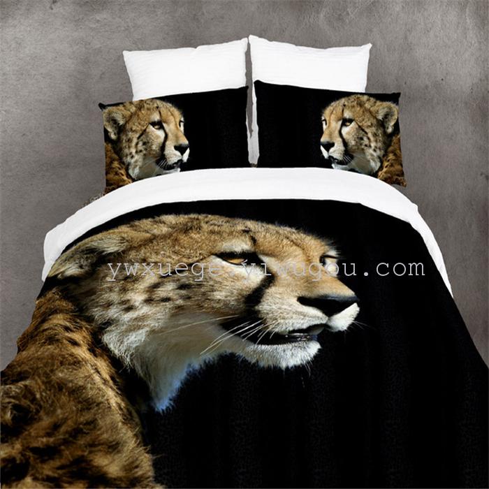 Foreign trade four-piece bedding set cotton 3D ink-wash painting four sets Swan Lake-factory direct Foreign trade four-piece bedding set cotton 3D ink-wash painting four sets Swan Lake-factory direct