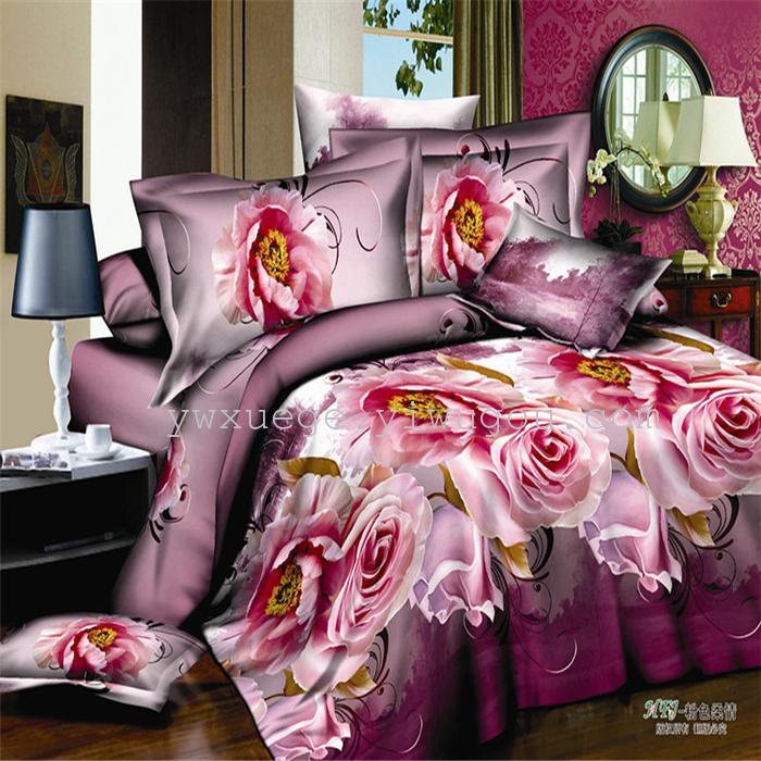 Autumn/winter new products bedding set of four polyester 3D active printing bedding factory outlets---the elephant