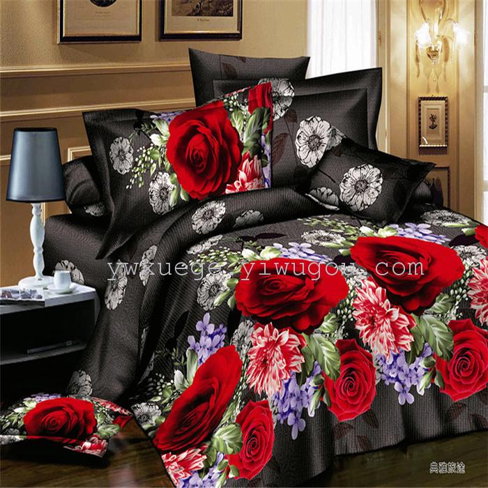 Autumn/winter new products bedding set of four polyester 3D active printing bedding factory outlets---the elephant