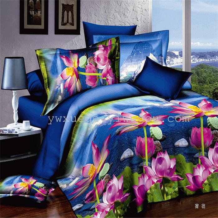 Autumn/winter new products bedding set of four polyester 3D active printing bedding factory outlets---the elephant