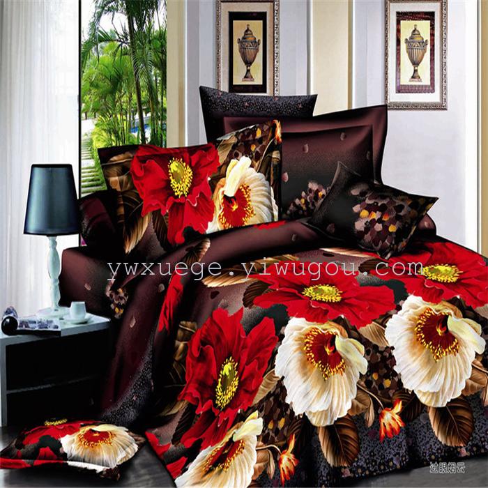 Autumn/winter new products bedding set of four polyester 3D active printing bedding factory outlets---the elephant