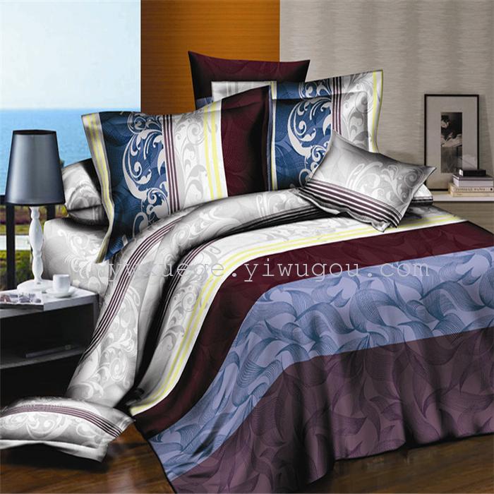 Four piece bedding set wholesale and foreign trade activity of environmental printing 3D flower bedding factory outlets in Osaka---butterflies