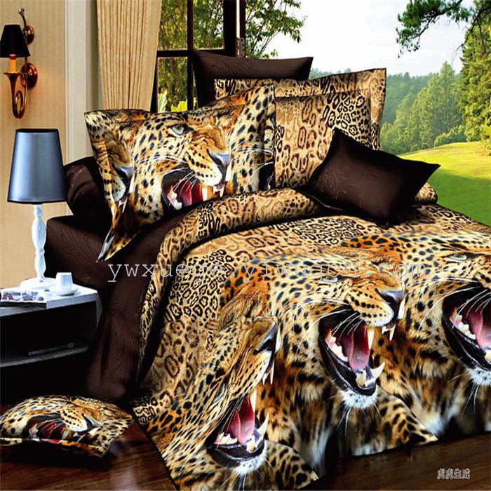 Snow Bird House textiles bedding set of four cotton green dyeing and printing factory direct bedding foreign trade pattern---teaser