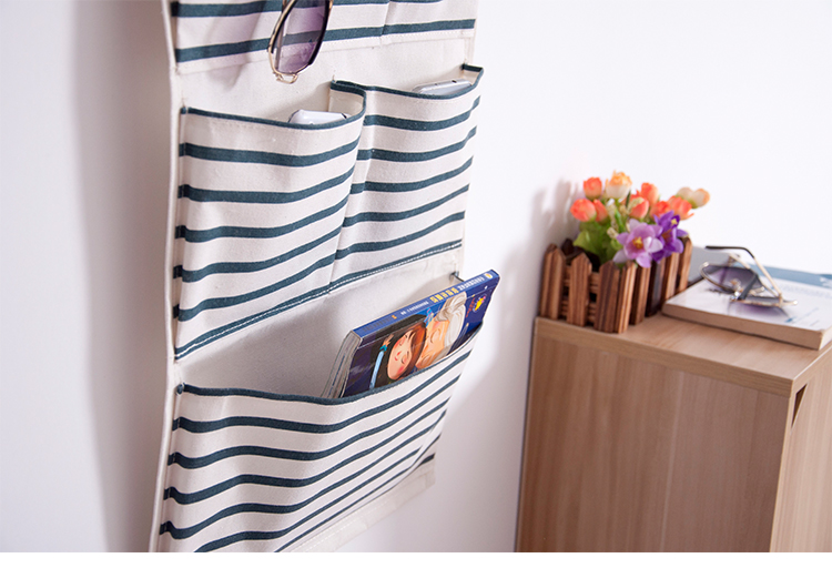 Cotton and linen storage bag 8 bag of multi-function bag waterproof can wash simple fashion door and hang bag.
