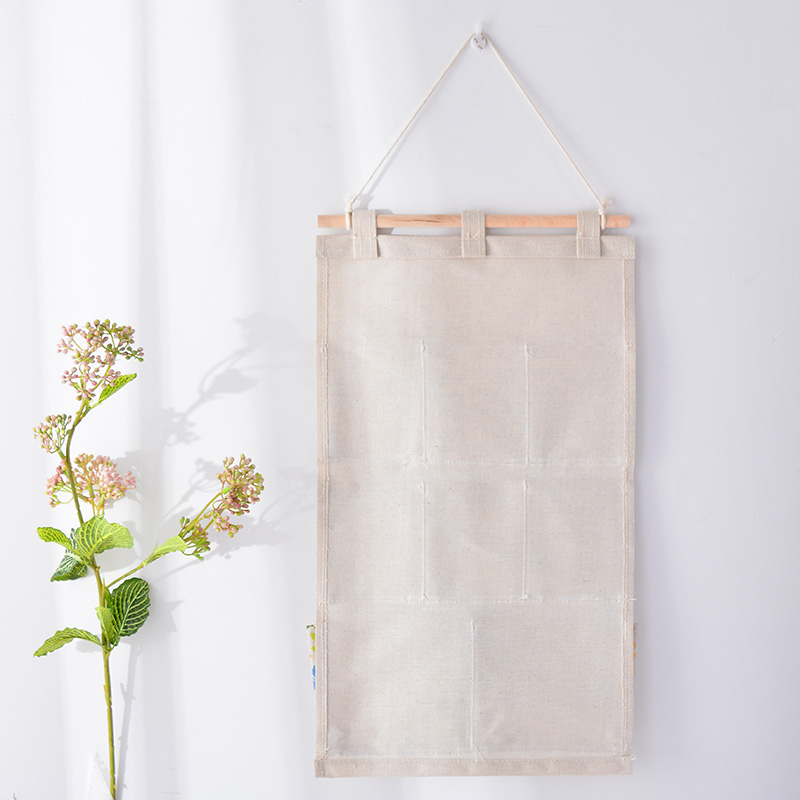 Cotton and linen storage bag 8 bag of multi-function bag waterproof can wash simple fashion door and hang bag.