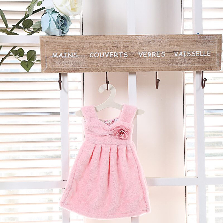 2018 cute condole belt skirt wipe hand towel hang type of coral velvet hang  factory direct sale.