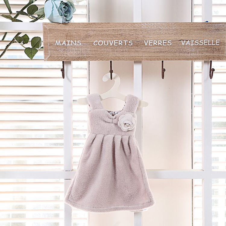 2018 cute condole belt skirt wipe hand towel hang type of coral velvet hang  factory direct sale.