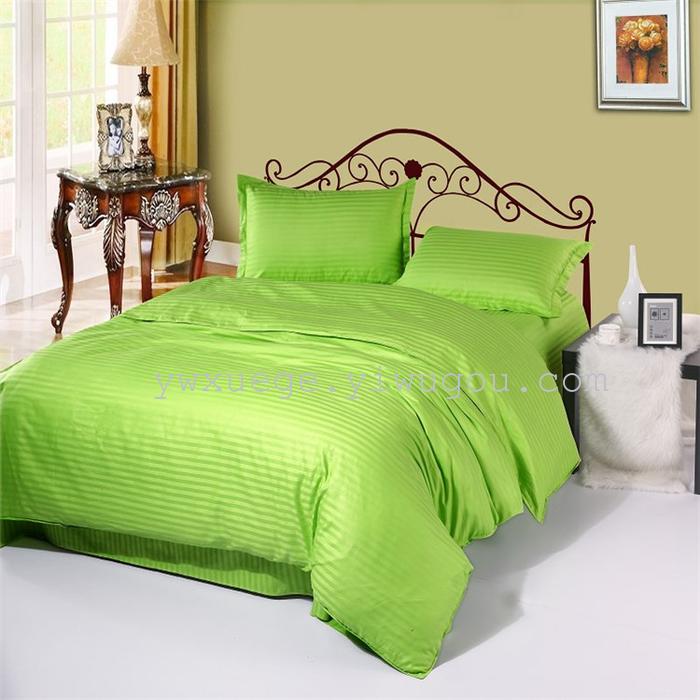 Hotels in four-piece set of solid color cotton four piece bedding set Cotton satin satin bedding wholesale Hotels in four-piece set of solid color cotton four piece bedding set Cotton satin satin bedding wholesale