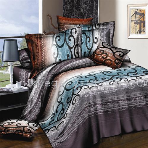 Polyester cotton exporting authentic winter 3D factory outlets scattered active printing bedding set of four---Poland customs